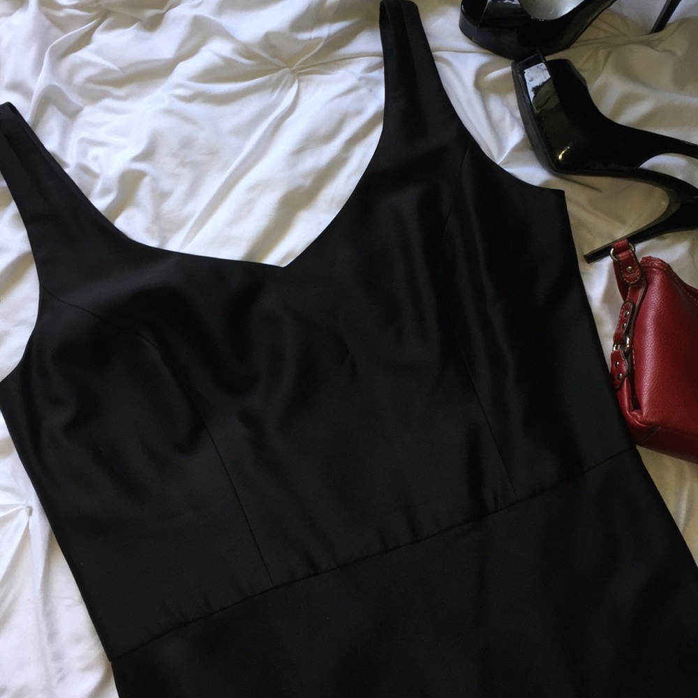 Ann Taylor Black Silk A line Dress Sz 16